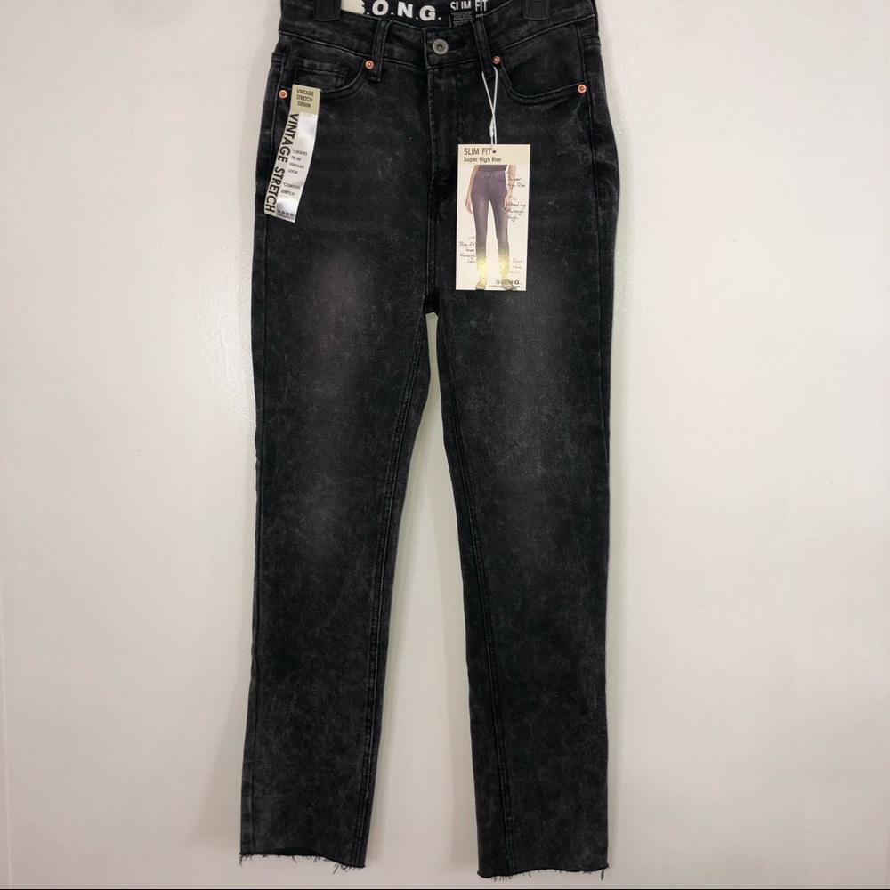 Song slim fit super high rise jeans